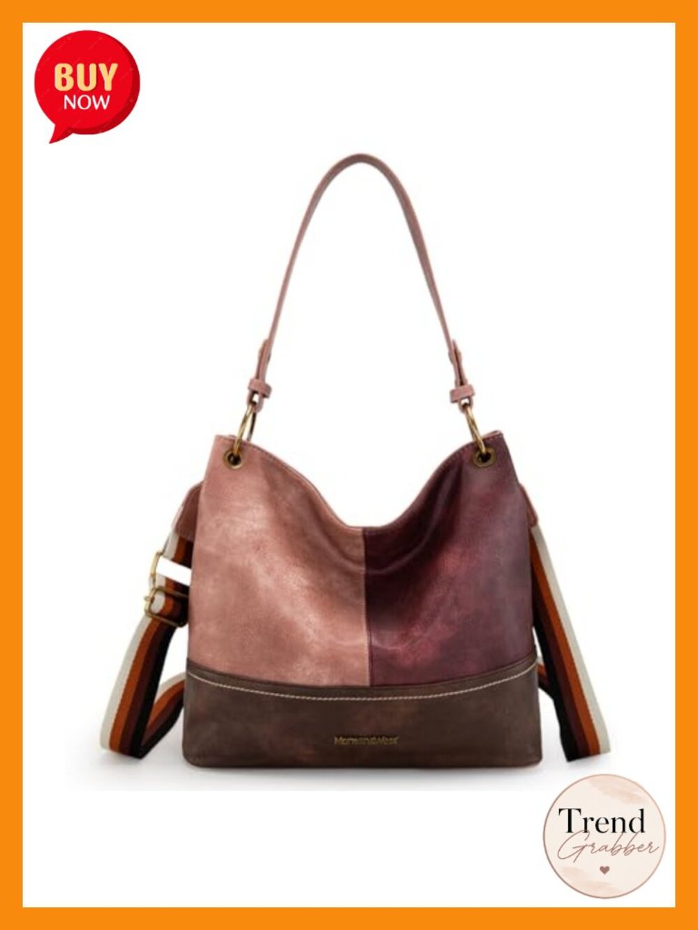 Montana West Hobo Bag Vegan Leather Shoulder Tote with Guitar Strap